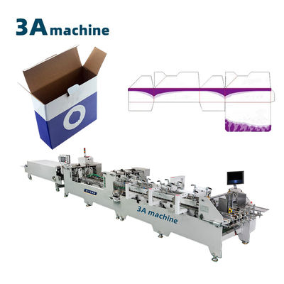 Χάρτινο υλικό 2 3 στρώσεις κυματοειδής 1100 JGKW Box Making Folder Gluer Machine