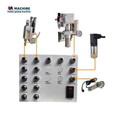 220v Cold Glue Gun για αυτόματη μηχανή κολλήματος φακέλων που χρησιμοποιείται στην κατασκευή κυματοειδών κουτιών χαρτονιού