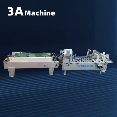 8M*10M*1.3M Μηχανή κόλλας χαρτιού για χαρτόνι 250g-650g Ημιαυτόματη κόλλη για χαρτόνια