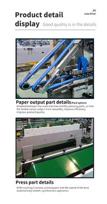 Εύκολο στη λειτουργία Folder Gluer Mini Box Folder Gluing Machine για πλευρική κόλλα και διπλή