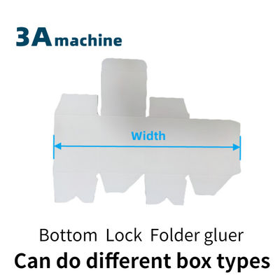 350mm Max. Εργασιακό πλάτος Mini Box Folder Gluing Machine με κάτω κλειδαριά και πλευρική κόλλα