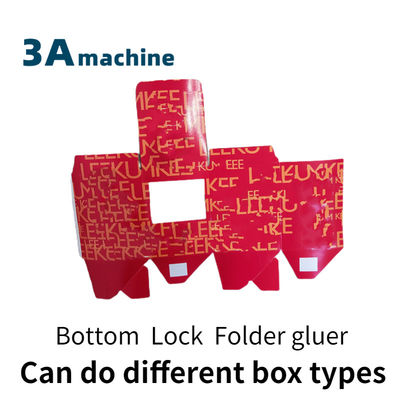 350mm Max. Εργασιακό πλάτος Mini Box Folder Gluing Machine με κάτω κλειδαριά και πλευρική κόλλα