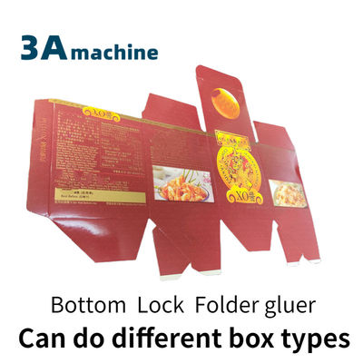 SHH 800AG-2 αυτόματη κλειδαριά κάτω Flexo Folder Gluer Ιδανική για κάτω αναδιπλούμενα κουτιά