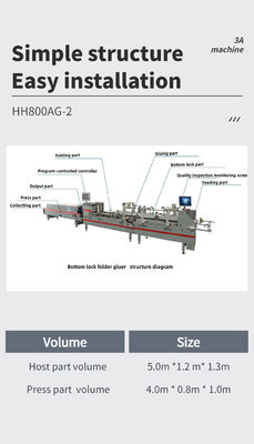 Μηχανή κολλήματος GS110 για SHH800AG-2 Αυτοματοποιημένη κολλήματος κάτω από ημιαυτόματο κουτί
