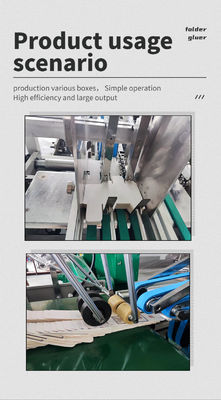 Ελεγχόμενη από PLC 3ACQ**580E πλήρως αυτόματη μηχανή κολλήματος σε φάκελο για την κατασκευή κιβωτίων υψηλής ταχύτητας