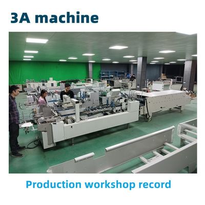 3.5m*1.1m*1.4m CQT-800 Box Folder Gluer Machine για την ευθεία γραμμή των κουτιών
